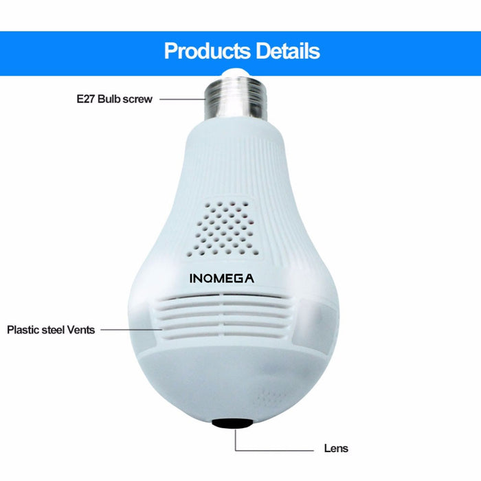 360 Degree LED Light 960P CCTV - gadgets hollow